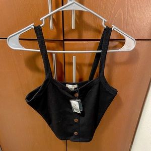 New black crop top